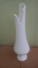 VINTAGE 18" LE SMITH MILK GLASS SIMPLICITY PEDESTAL SMOOTHIE SWUNG VASE #1901