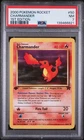 PSA NEAR MINT 7  2000 POKEMON ROCKET 50 CHARMANDER 1ST EDITION
