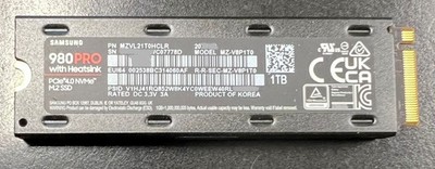Samsung 980 PRO 1TB NVMe M.2 SSD w/Heatsink MZ-V8P1T0 **USED**