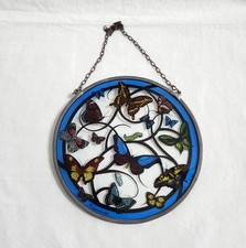 Glassmasters Butterflies Faux Stained Glass Sun Catcher Window Hanger Butterfly