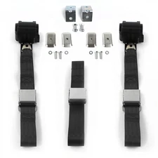  A100 Truck 1964-1970 Airplane 2pt BK Bench Seat Kit w/Brackets 3 Belts 