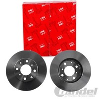 2X TRW Bremsscheiben 240Mm BelÜFtet Vorne Passend FÜR Honda City Jazz Logo |
