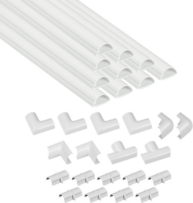 D-Line 30X15Mm Kabelkanal 4M Multipack, Halbrundes Profil, Selbstklebende Kabela