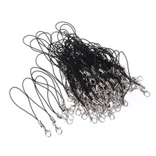 100PCS Lobster Clasp Lanyard Alloy Lobster Clasp Mobile Phone Rope Polyester