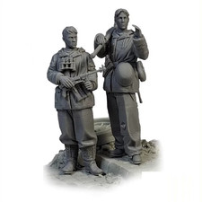 1/35 Scale WWII Soldiers Resin Figure Set Military Diorama Infantry Model Kit