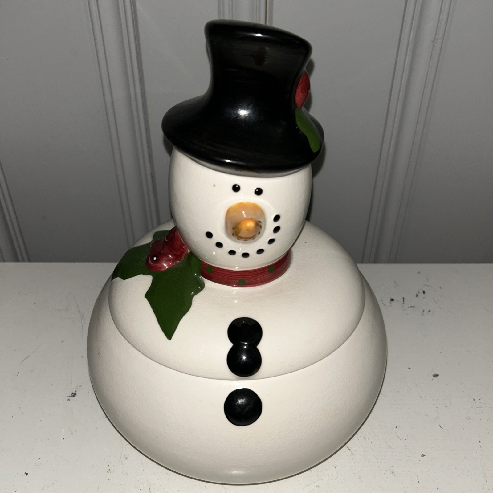 Snowman Cookie Jar Christmas By EXPRESSLY YOURS! | eBay