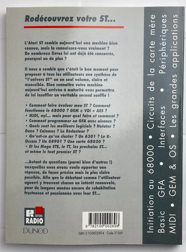 Livre Redécouvrez votre Atari ST (1991) - Dunod-Editions Radio, bon état - Photo 2/4