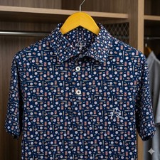 New, Rhoback The 7th inning stretch usa Men'S Short Sleeve Performance Polo