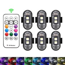 RGB LED Wireless Strobe Lights for Car Motorcycle Helicopter Warning Lamp