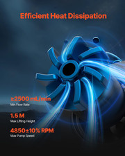 CPU Liquid Cooler, AIO CPU Water Cooler - 120mm PWN Fans, Pump, AMD AM4/AM5