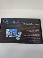 New Quantaray 5.6  Digital Photo Frame LCD Display w Remote Speakers Clock NIB  