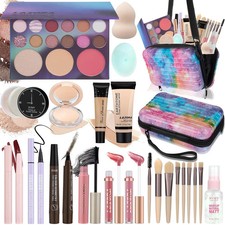 Complete Makeup Kit Set For Teens Beginners Girls Travel Cosmetic Collection...