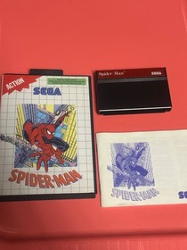 Spider-Man CIB US Version UPC Barcode Sticker Sega Master System SMS Spiderman