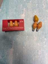Holiday Time C-7 Replacement Bulbs New Yellow Pk Of 4 Plus 3 Loose Bulbs