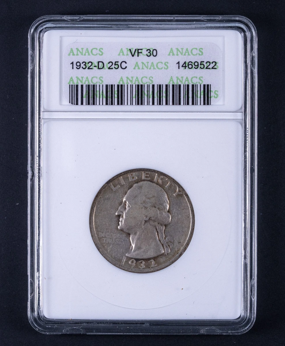 ANACS 1932 Year Washington Quarters (1932-1998) for sale | eBay