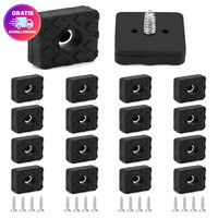 18 StüCk Quadratische GummifüßE Schraubbar 22X22X9 Mm