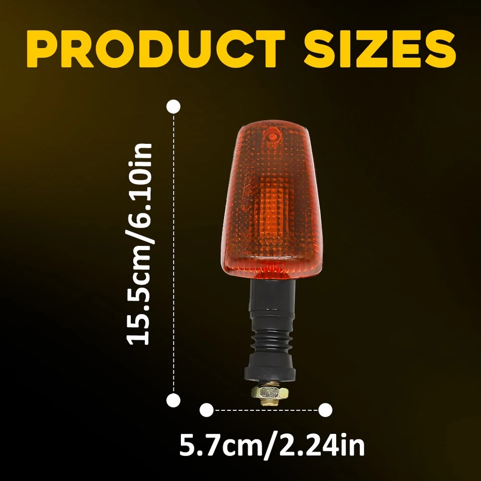 2X Front+Rear Motorcycle Turn Signal Blinker Light For Yamaha TW200 XT225 XT250 - Image 2 of 4