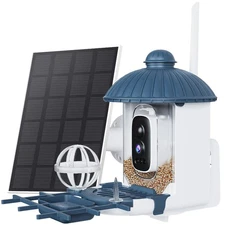 Smart Bird Feeder Camera 4MP Outdoor 2G 5G WiFi Solar Camera Birds Video Capture