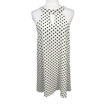 Gilli Dress Small Polka Dot Halter Keyhole Tie Back Mini Retro Party Flirty