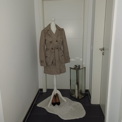 Neu Esprit Trenchcoat 34 36 creme frühling übergang Mantel Cabanjacke TopZustand