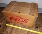 Vtg Coca Cola Wooden lift Top Box Crate