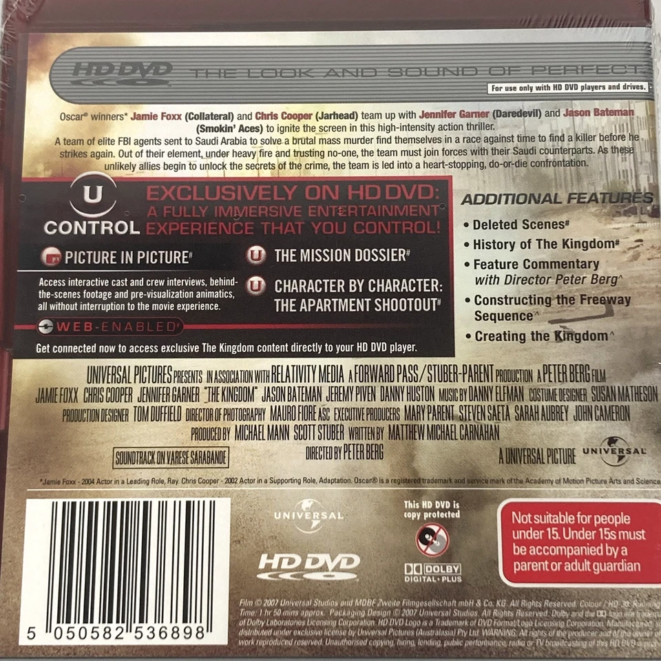 The Kingdom HD DVD (2007) Jamie Foxx  Jennifer Garner Brand New & Sealed - Image 3 of 4