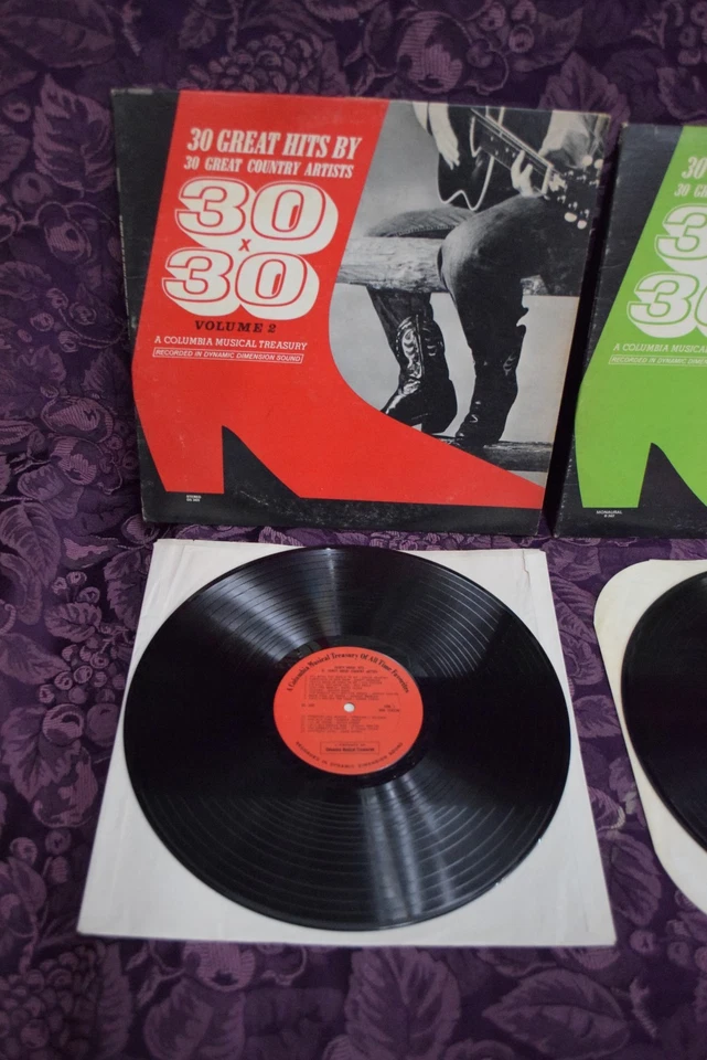 30 Great Hits By 30 Great Country Artists Vol 1 & 2 LP Record Vinyl Lot  EX/EX - Image 2 of 4