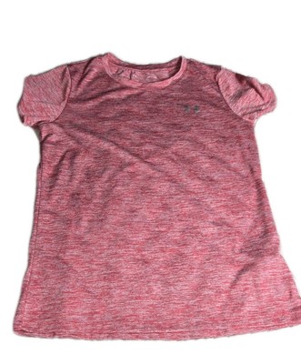 Under Armour Active Womens Red Shirt Tshirt Loose Small Heat gear Activewear 