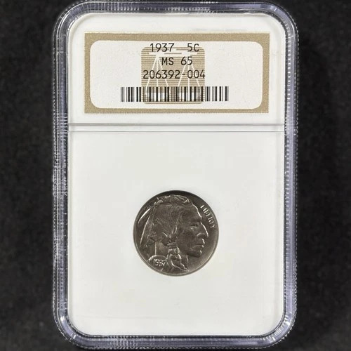 1937 5c Buffalo Nickel Philadelphia Gem Uncirculated NGC MS 65