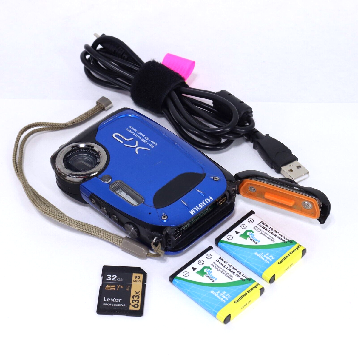 FUJIFILM FinePix XP60 BUNDLE Waterproof Digital Camera Blue