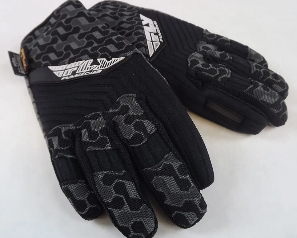 New FLY SWITCH SNOW GLOVE BLACK/GRAY BMX SNOWMOBILE THINSULATE Size 8 (Small)