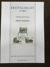 Ersttagsblatt ETB Berlin; 11/1978  "Berlin-Ansichten"