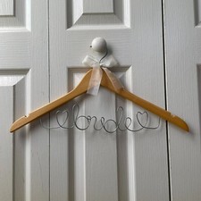 Bride to Be Wedding Dress Hanger Wooden and Wire