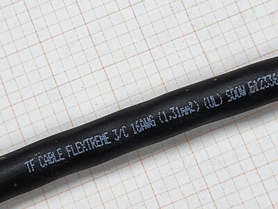 TF Cable 16/3C Flextreme Premium SOOW 600V 90C Portable Power Cord Black /25ft
