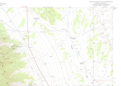 Bristol Range SE Quadrangle Nevada 1953 Topo Map USGS 7.5 Minute Topographic