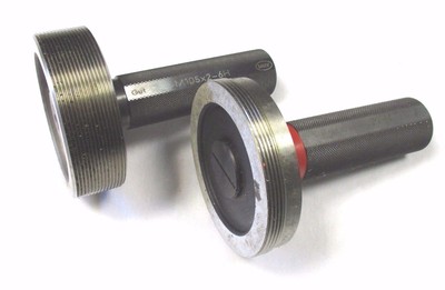 2x Gewindelehrdorn Lehrdorn ''Gut +Ausschuß'' M105 x 2  6H von MAHR + LMW  A2386