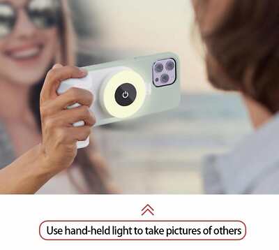 Magnetic Mobile Phone LED Selfie Light Fill Phone Ring 3-Modes for Vlogging Live