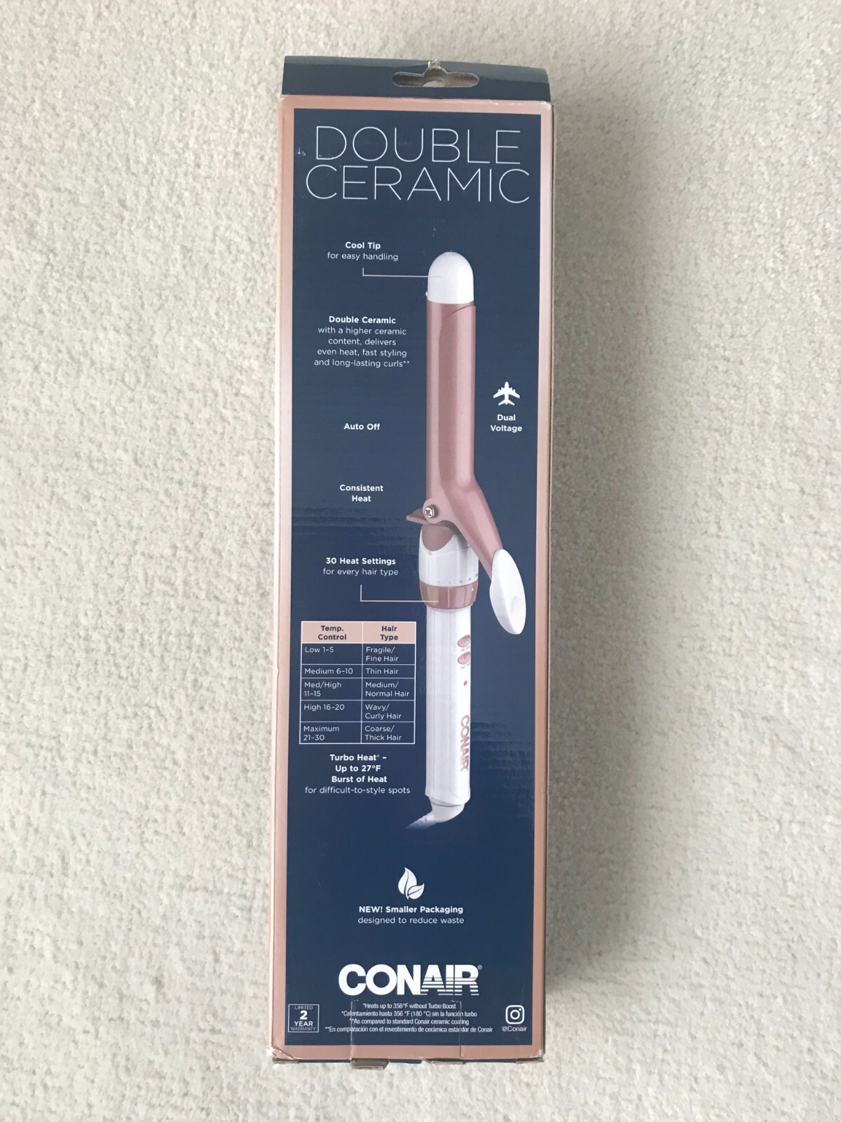 Conair New Double Ceramic 1inch Curling Iron 15 eBay