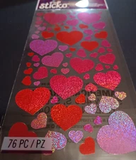 NIP Sticko Stickers Sticker Packs Various SUPER CUTE THEMES!! Sparkle Hearts