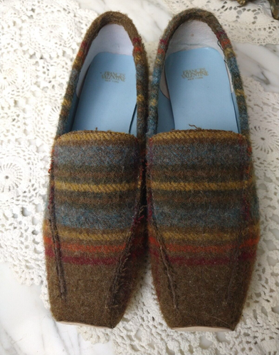 Frances Valentine Elyse Andrews Wool Plaid Loafer $298 Size 9.5 Preppy Adademia - Picture 3 of 16