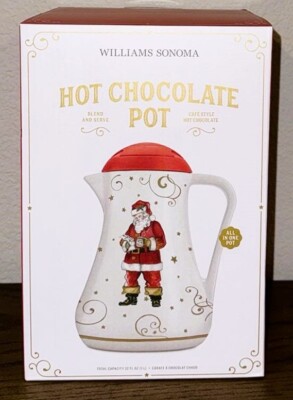 NEW Williams Sonoma Twas the Night Before Christmas Frothing Hot Chocolate Pot