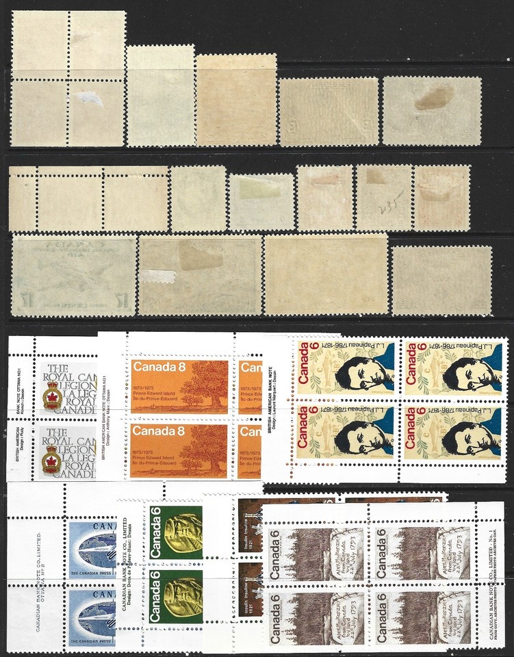 CANADA MINT STAMPS LOT PLATE BLOCKS ARE MNH eBay