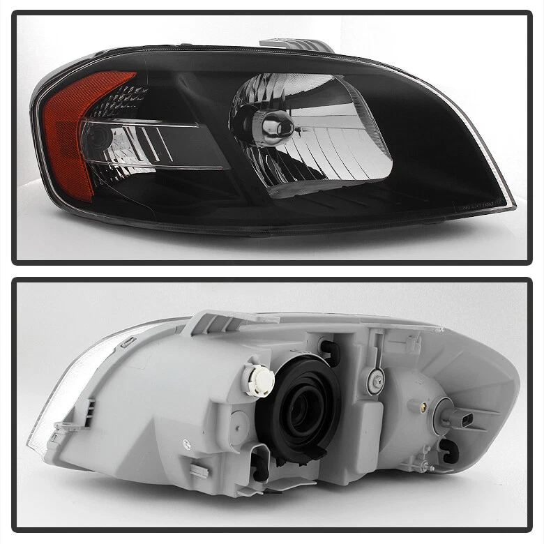 Black 2007-2011 Chevy Aveo 07-09 Pontiac G3 Wave 4Dr Sedan Headlights Left+Right - Image 2 of 2