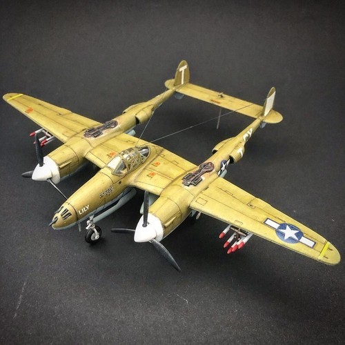 RARO Vintage MISB MATCHBOX 1/72 WW2 P-38 LIGHTNING Fighter - Foto 6 di 17