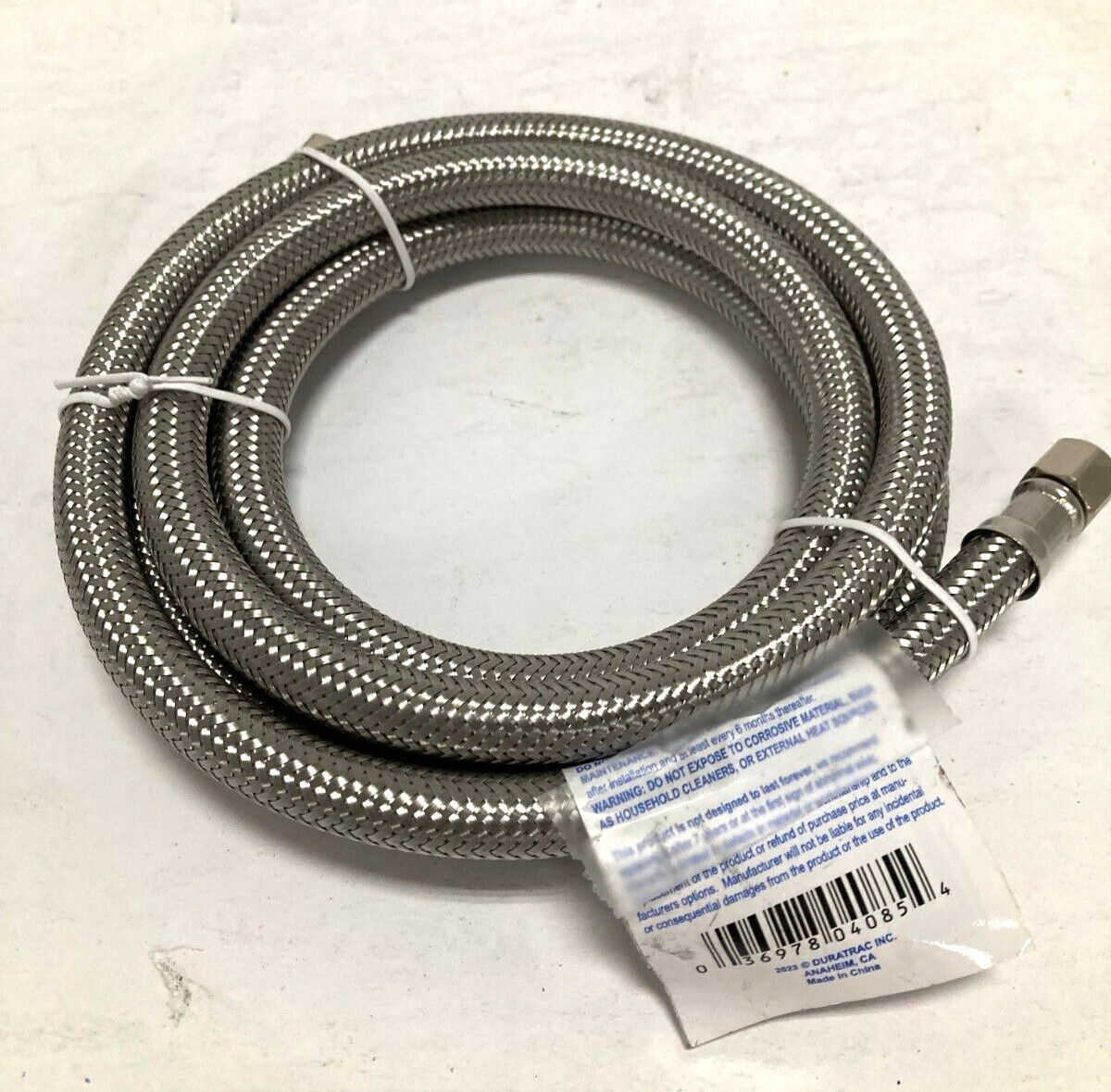 DuraTrac Ice Maker Line, Stainless Steel Braided 1/4" x 1/4" x 72"