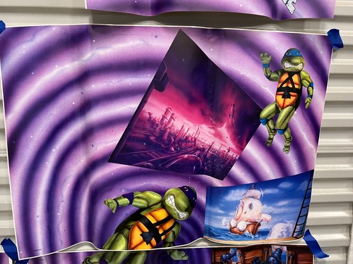 NOS Konami TMNT: Turtles In Time side art - the real deal! WoW! - Picture 6 of 8