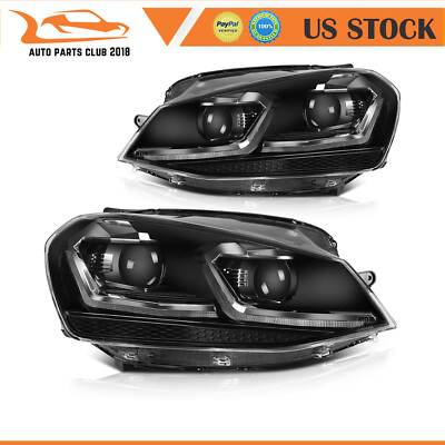 For VW Golf SportWagen SE 1.8L 15-17 Headlight Assembly Driver + Passenger Front