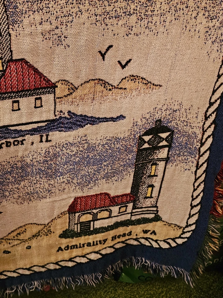 美国各地灯塔毛毯 50 英寸 x 60 — 第 3/4 张图片