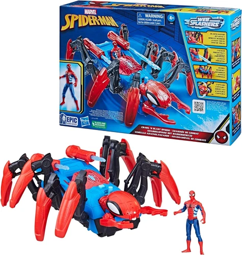 Hasbro F7845 Marvel Spider-Man Crawl 'N Blast Spider with Action Figure