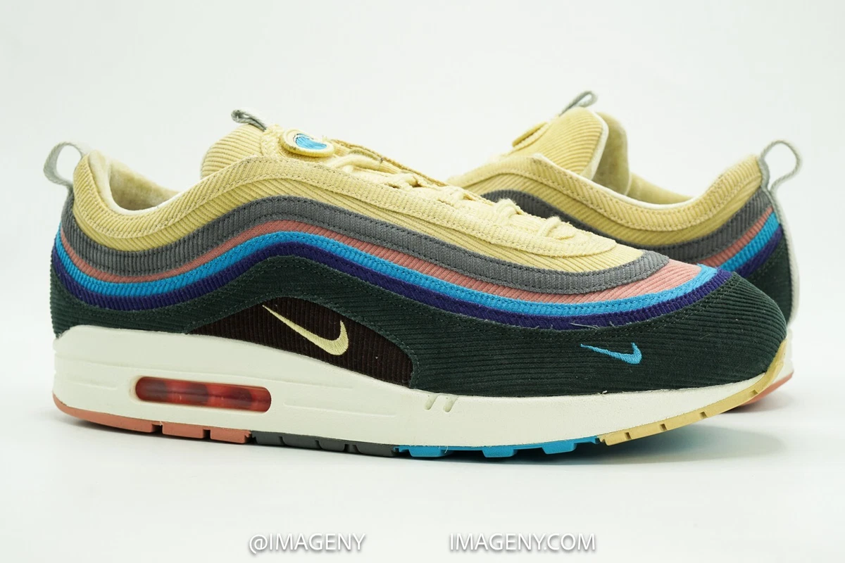 NIKE AIR MAX 1/97 SIZE 13 SEAN WOTHERSPOON LIGHT BLUE FURY LEMON WASH AJ4219 400